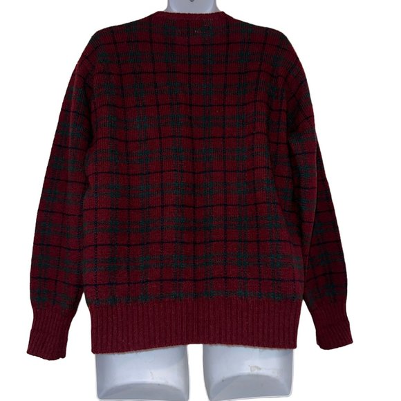 Rare Vintage Ralph Lauren Mallard Duck Sweater Mens L Wool Plaid Christmas - Picture 6 of 11